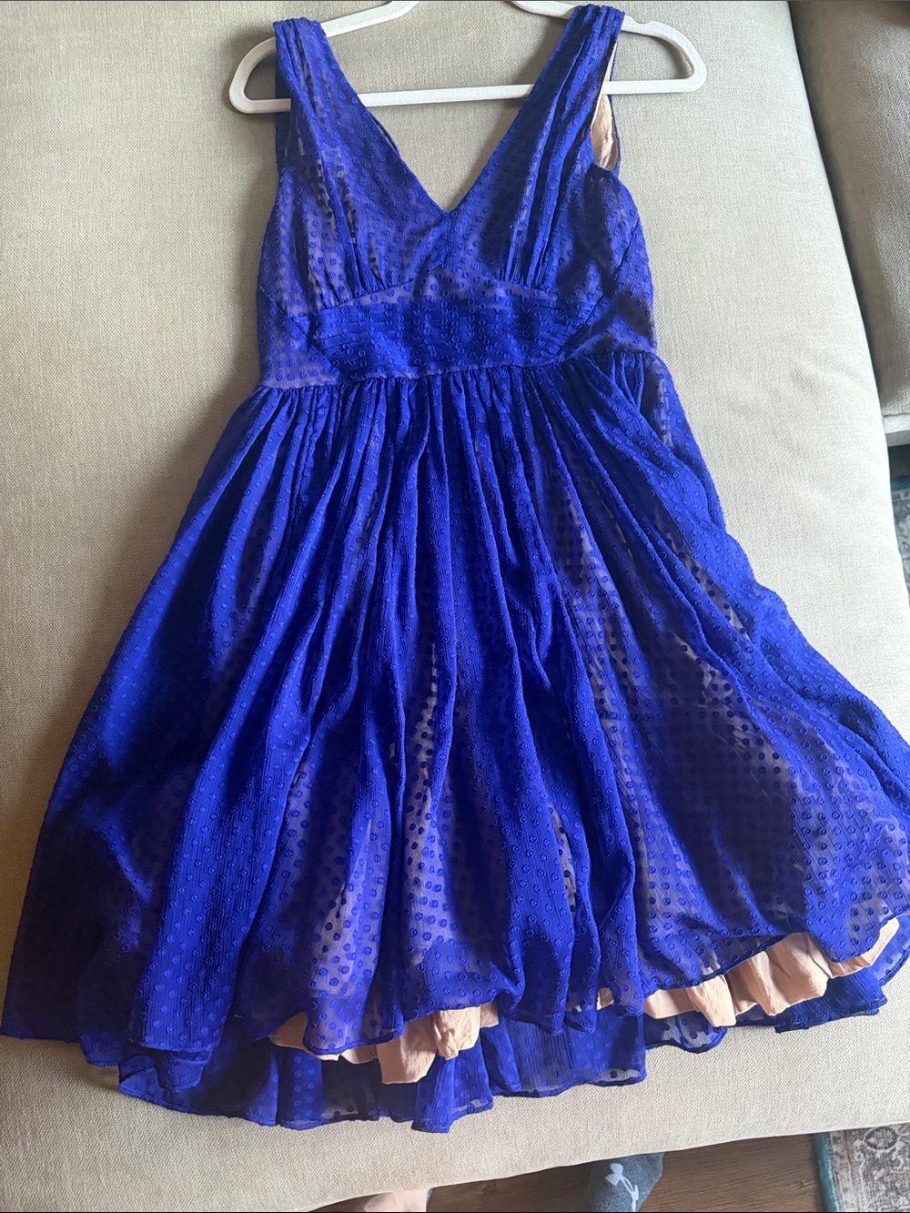 HD in Paris Anthropologie Clip Dot Cobalt Dress